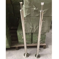 SS304 316 mains courantes de luxe en acier inoxydable balustrade en verre sans cadre poteau d'escalier monté au sol ou sur le côté"