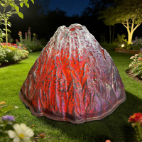 Lampe solaire LED effet flamme volcanique vacillante, figurine de jardin antique en PET, décoration de table de patio