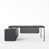 Table en bois en forme de L de bureau de direction Mfc de luxe moderne de qualité supérieure pour PDG/gestionnaire pour mobilier de bureau