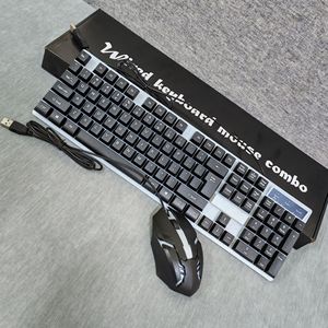 Wired Keyboard Mouse Combo 104 <b>Keys</b> LED Backlit English <b>USB</b> Gaming Set - Product Image 3