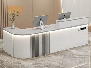 Mostrador de Recepción Personalizado en Forma de L para <span class=keywords><strong>Consultorio</strong></span> Dental, Clínica, Oficina o Guardería, con Luz LED - Product Image 4
