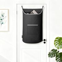 Grand panier à linge suspendu en Oxford pour salles de bain, chambres et rangement de vêtements peu encombrant