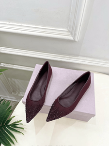 Chaussures Jimmy de haute qualité pour femmes à talons bas, respirantes, en maille, avec dégradé de diamants, entièrement enveloppantes, à bout peu profond - Product Image 3