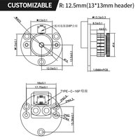 Módulo de cámara PCB compacto redondo pequeño tipo C Usb UVC Drive Free OV9732 1MP Webcam