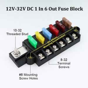 Boîtier de fusibles universel DC 12V DC32V pour voiture marine étanche 6 voies compact lame thermique - Product Image 3