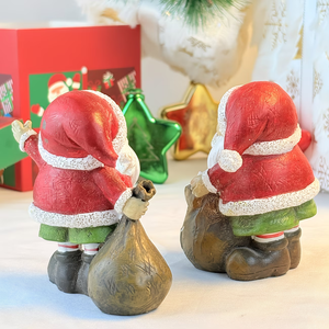 Figuras Decorativas de Resina de Santa Claus con Bolsas de Regalo - Decoración Navideña Multifuncional para el Hogar y la Sala de Estar - Product Image 2