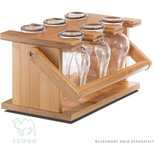 Soporte de vidrio de whisky de bambú y tendedero para cristalería de degustación de whisky - Product Image 2