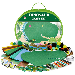 Kit de Manualidades Creativas de Fieltro con Animales, Dinosaurios, Bolas de Pompones, para Principiantes - Product Image 1