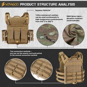 Porte-plaques tactique personnalisé JPC 2.0, système MOLLE, à libération rapide, entièrement modulaire, léger, équipement de terrain CS - Product Image 4