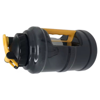Grande bouteille shaker en plastique sans BPA de 2,5 L, bouteille d'eau pour le sport, la gym, la musculation, gourde d'entraînement