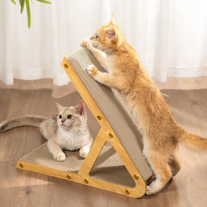 Cat Scratcher Cardboard with Wood Frame, 3-in-1 Vertical & Horizontal Scratching <b>Pad</b>, Reversible Cat <b>Scratch</b> Board, Durable - Product Image 2