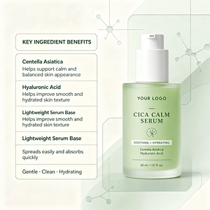 Private <b>Label</b> Cica Calm Facial Serum Centella Extract Hyaluronic Acid Hydrating Skin Care Product - Product Image 3