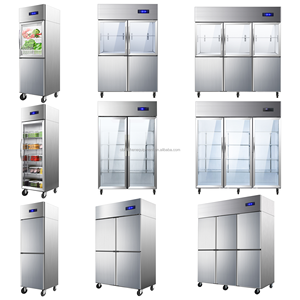 Réfrigérateur à 1/2/3/4/6 portes, système de refroidissement par air/direct, simple/double température, avec porte en verre/porte en acier inoxydable - Product Image 1
