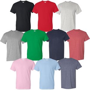 Men's Bulk <b>T</b>-<b>Shirts</b> 3 6 10 <b>Pack</b> Crewneck Short Sleeve 100 Cotton Blank Breathable Adult Size - Product Image 1