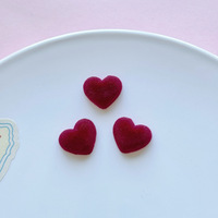 Breloques en peluche floquée en résine en forme de cœur, motifs de dessins animés - Fournitures de bricolage, décoration pour la maison/étui de téléphone, moules d'ornements personnalisables