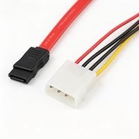 Fuente de alimentación para PC de escritorio, adaptador IDE de 4 pines + SATA, cable de datos de cobre todo en uno de 50 cm para disco duro y unidad óptica