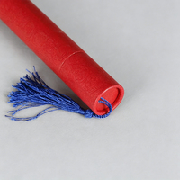 Tubo de Papel Largo Biodegradable, Personalizado e Impreso, para Envíos, Pósters, Certificados de Graduación, con Seda