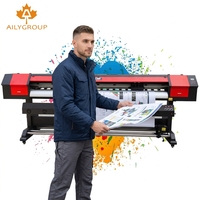 Grand grand format 1.8m 1.9m 2.5m 3.2 mètres dx5 cabezal xp600 tête eco solvant imprimante traceur de corte graphtec plus abordable