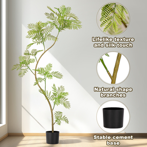 <span class=keywords><strong>Grand</strong></span> Enkianthus Artificiels Vraie Touche Vert <span class=keywords><strong>Pot</strong></span> En Plastique Style Naturel Herbe Bureau À Domicile Nouvelles Fleurs Extérieures Feuilles D'<span class=keywords><strong>olivier</strong></span> - Product Image 6