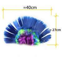 Perruques synthétiques HLC ODM pour fans de football, casquettes de fête, perruques de cheerleading, perruques de carnaval, perruques de cosplay, perruques Mohawk, perruques punk