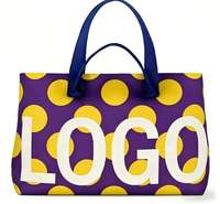 Nouveauté 2026 : Sacs fourre-tout et sacs bandoulière en toile PU tricotée, avec impression de logo personnalisé, logo brodé, 20L, fermeture ouverte, design mode féminin