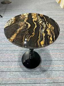 Diseño de losa de cuarcita de lujo de oro negro de lujo pulido impermeable para fondo de encimera pared decoración interior gráfico - Product Image 6
