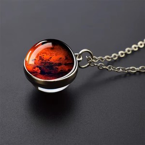 Système solaire planète argenté 20MM boule <span class=keywords><strong>de</strong></span> verre pendentif bijoux <span class=keywords><strong>lune</strong></span> terre Jupiter mercure <span class=keywords><strong>Neptune</strong></span> voie lactée hommes femmes collier - Product Image 6