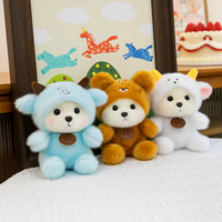 Nouveaux animaux du zodiaque transformés en décorations de table en forme d'ours, jouets en peluche parfumés, poupées pour enfants, cadeaux, porte-clés en peluche