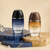 Flacon de parfum en verre vide de 50 ml personnalisé avec logo imprimé, vente en gros par le fabricant Anding Stock