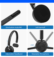 Auriculares Inalámbricos Monoaurales OEM ODM de Fábrica Nuevos de 2022 con Micrófono Direccional con Cancelación de Ruido, Auriculares Bluetooth para Centro de Llamadas
