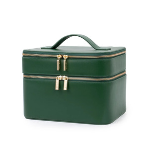 Sac à maquillage KONCAI, sac de <span class=keywords><strong>voyage</strong></span> en cuir PU pour femmes, tendance de Noël, organiseur de cosmétiques, boîte de beauté, petit sac de <span class=keywords><strong>voyage</strong></span> - Product Image 1
