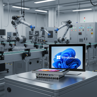 Panel PC Industrial INNODA de 12.1 Pulgadas con Pantalla Táctil Capacitiva Integrada, Todo en Uno, Sin Ventilador, CPU J1900 I3 I5 I7 de Cuatro Núcleos a 2.0ghz