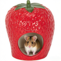 Le hamster élégant en céramique fournit un nid de refroidissement sous la forme d'une cachette de baies ovales pour se cacher ou se détendre pour les propriétaires d'animaux de compagnie