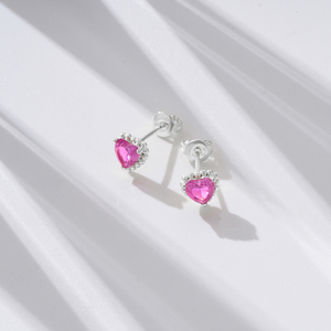 Nuevo Diseño S925, Pendientes de Plata de Ley con Gema en Forma de Corazón, Diamantes Clásicos Franceses de Lujo, Pendientes Versátiles para Mujer - Product Image 2