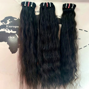 ผมต่อจากผมมนุษย์แบบเรมี่ผมคนอินเดียบริสุทธิ์สีดำธรรมชาติแบบ100% - Product Image 1