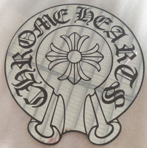 Miroir mural décoratif en acrylique argenté de style moderne, personnalisé, pour la maison, l'hôtel, écologique, dessin animé, art, style moderne, Chrome Hearts - Product Image 2