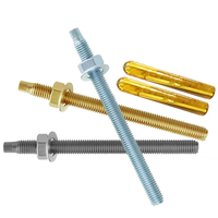 Ancrage chimique à capsule en résine, boulon en acier au carbone de grade 8.8, zingué jaune, M8 à M16, pour fixation de bases de machines