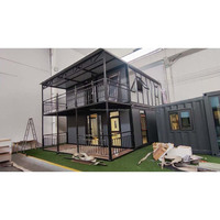 Unité d'hébergement préfabriquée pour camp de travail, maison extensible à double aile de 40 pieds