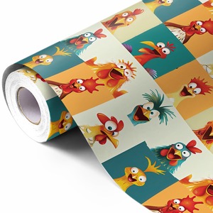 Papel Decorativo Reciclable con Diseño de Gallo, Rollo de Papel para Envolver Regalos de Cumpleaños - Product Image 5