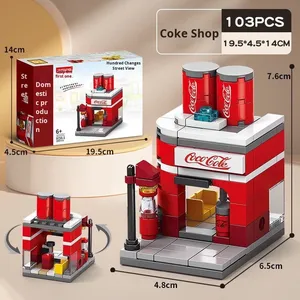 Blocs <span class=keywords><strong>de</strong></span> construction <span class=keywords><strong>de</strong></span> paysage urbain à petites particules, modèle d'architecture urbaine, en plastique, assemblage éducatif, pour les plus <span class=keywords><strong>de</strong></span> 14 ans, modèle Clear Sea 8755 - Product Image 2