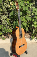 Aiersi All Solid Rosewood Classical Guitar with Maple Inlaid , High Grade Luthier-made Nylon String Guitar