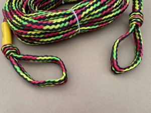 Cuerda de remolque de alta resistencia de 60 pies para 1-6 personas, para tubos remolcables, embarcaciones tipo banana, pontones, motos acuáticas y surf, de UHMWPE y PE - Product Image 4