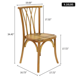Silla <span class=keywords><strong>de</strong></span> Comedor <span class=keywords><strong>de</strong></span> Resina con Respaldo Cruzado, Apilable, Resistente, para Eventos y Bodas, Capacidad <span class=keywords><strong>de</strong></span> 660 Libras, Venta al <span class=keywords><strong>Por</strong></span> Mayor - Product Image 3