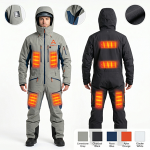 Combinaison de ski chauffante thermorégulatrice OEM/ODM, emballage personnalisé, <span class=keywords><strong>veste</strong></span> de ski électrique USB flexible pour homme, vêtements de ski pour la neige - Product Image 1