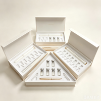 Boîte cadeau magnétique en papier kraft avec logo personnalisé pour flacon de médicament, emballage cosmétique pour flacon de peptide 10ml/3ml