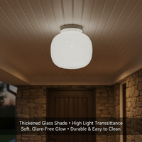 Abat-jour en verre soufflé opale fait main de style européen pour remplacement de lampe, abat-jour suspendu en verre opale blanc pour salle de bain