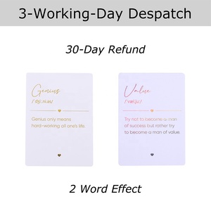 Yihe Best Seller Cartes d'affirmation déjouées/imprimées Ensemble de 53 cadeaux de vie/travail/vacances scolaires Matériel de couverture en cuir - Product Image 4