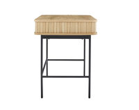 Mesa de Estudio para Computadora de Tablero MDF de 18 mm con Chapa de Roble Natural, Hecha en China