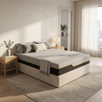 Hybrid-Latex-Gel-Memory-Foam-Taschenfederkernmatratze mit Massage-Soft-Kühlschaum, abnehmbarem Bezug, 20 cm Dicke, 10 Jahre Hotelgarantie