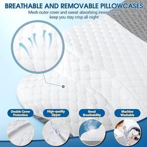 <span class=keywords><strong>Almohadas</strong></span> de espuma viscoelástica, almohada cervical <span class=keywords><strong>para</strong></span> aliviar el dolor de cuello y hombros, suave <span class=keywords><strong>para</strong></span> <span class=keywords><strong>dormir</strong></span> de lado, <span class=keywords><strong>dormir</strong></span> de estómago y <span class=keywords><strong>dormir</strong></span> de espalda - Product Image 5